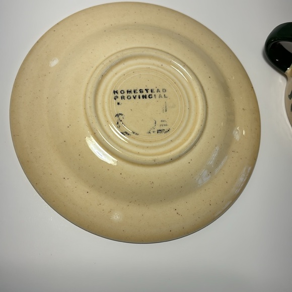 Metlox Poppytrail Flat Cup & Saucer SO 2 Homestead Provincial USA Discontinued - Picture 11 of 12